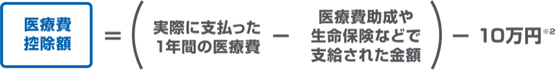 医療費控除額の計算式