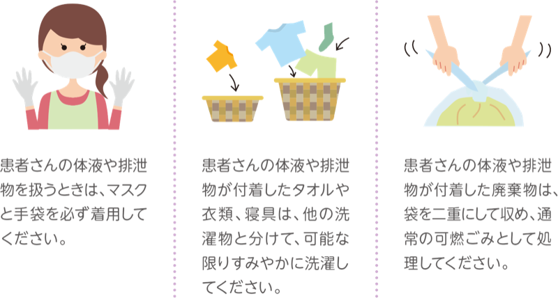 患者さんの体液や排泄物を扱う際の注意点について
