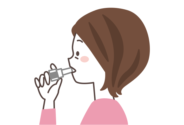 イメージ：吸入時に口角に隙間をつくらない