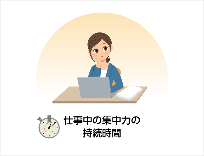 仕事中の集中力の持続時間