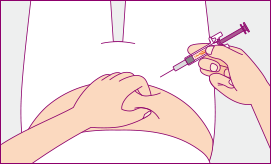 挿絵：針を刺す