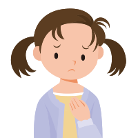 イメージ：不安を抱える女の子のイラスト