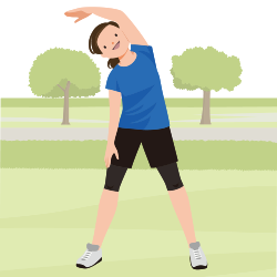 イメージ：運動をしている女性のイラスト