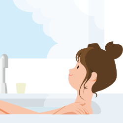 イメージ：入浴中のイラスト