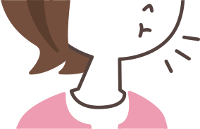 イメージ：吸入し終わったら、苦しくならない程度に息を止め、マウスピース（吸入口）を口から離し、息を吐き出します。