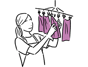 イメージ：集中して家事が行えるようになる