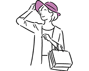 イメージ：外出時のつらさが和らぐ