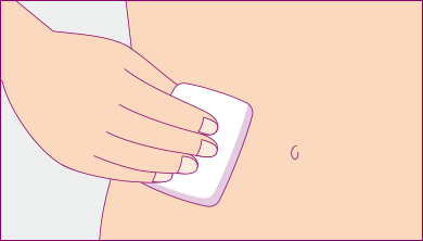 消毒します。